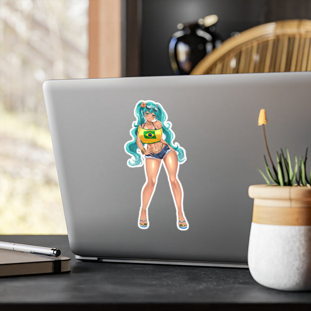 Brazilian Hatsune Miku Full Body Kiss-Cut Vinyl Decal