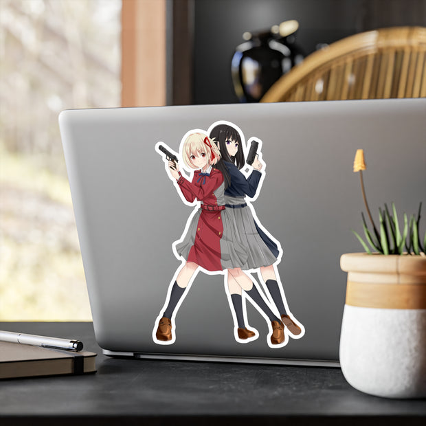 Chisato and Takina Full Body Kiss-Cut Vinyl Decal