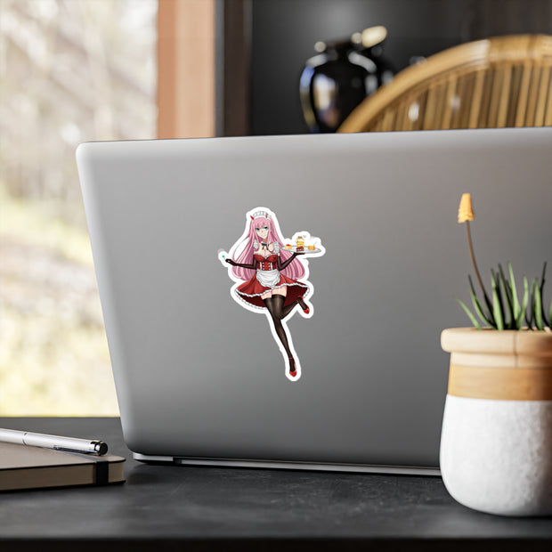 02 ZeroTwo Maid Full Body Kiss-Cut Vinyl Decal