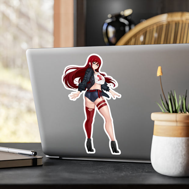 Erza Scarlet SE Back View Full Body Kiss-Cut Vinyl Decal