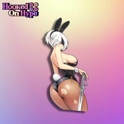 2B Bunny Back View | Anime Sticker Decal