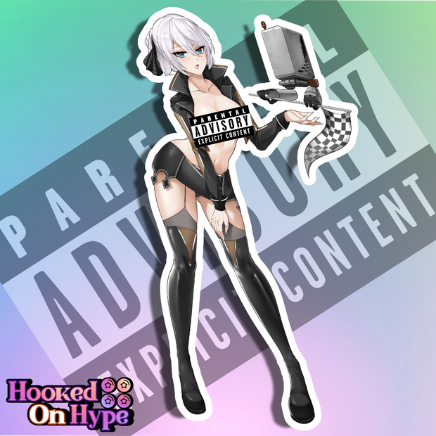 2B Race Queen NSFW Full Body Kiss-Cut Vinyl Decal