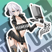 2B Race Queen NSFW Full Body Kiss-Cut Vinyl Decal