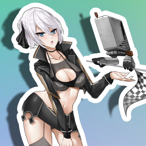 2B Race Queen Full Body Kiss-Cut Vinyl Decal