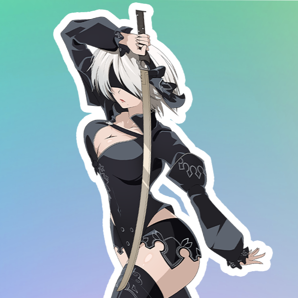 2B Divergent Battler Blindfold Full Body Kiss-Cut Vinyl Decal