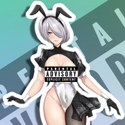 2B Bunny NSFW Full Body Kiss-Cut Vinyl Decal