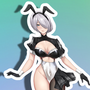 2B Bunny Full Body Kiss-Cut Vinyl Decal