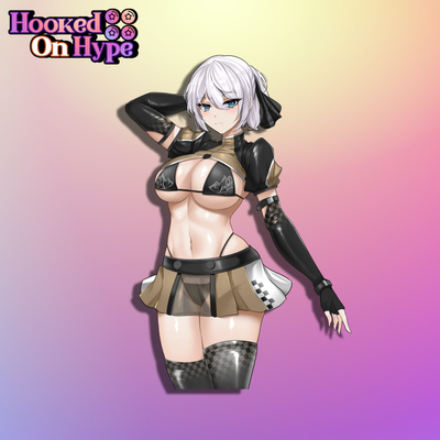 2B Race Queen V2 | Anime Sticker Decal (SFW & NSFW)