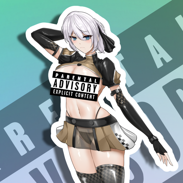 2B Race Queen V2 NSFW Full Body Kiss-Cut Vinyl Decal