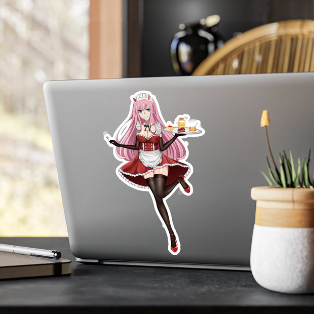 02 ZeroTwo Maid Full Body Kiss-Cut Vinyl Decal