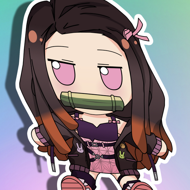 Nezuko SE Chibi Fumo Full Body Kiss-Cut Vinyl Decal