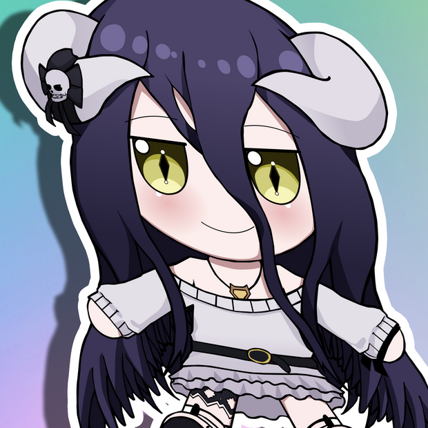 Albedo SE Chibi Fumo Full Body Kiss-Cut Vinyl Decal