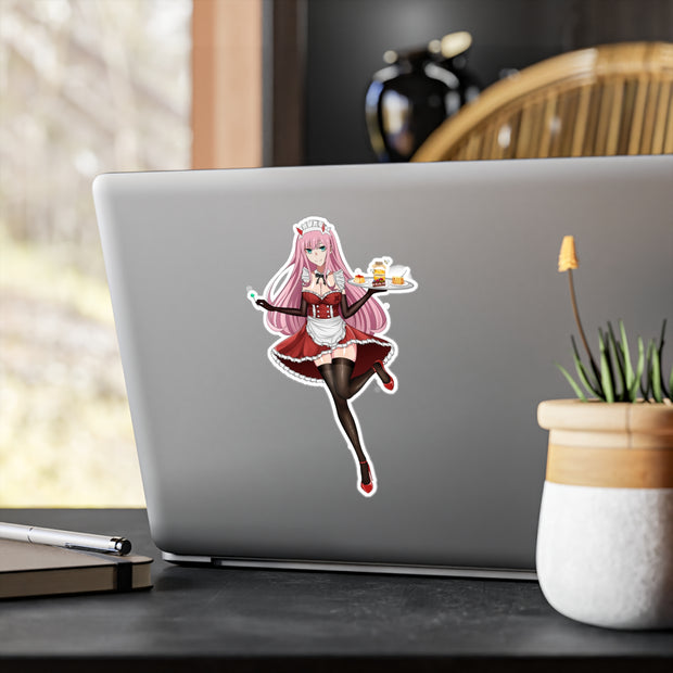02 ZeroTwo Maid Full Body Kiss-Cut Vinyl Decal