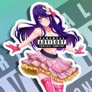 Ai Hoshino NSFW Full Body Kiss-Cut Vinyl Decal