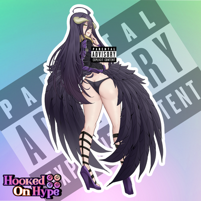 Albedo Back View NSFW Full Body Kiss-Cut Vinyl Decal