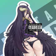 Albedo Back View NSFW Full Body Kiss-Cut Vinyl Decal