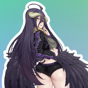 Albedo Back View Full Body Kiss-Cut Vinyl Decal