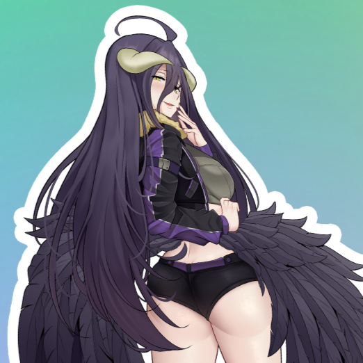 Albedo Back View Full Body Kiss-Cut Vinyl Decal