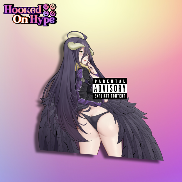 Albedo Back View | Anime Sticker Decal (SFW & NSFW)