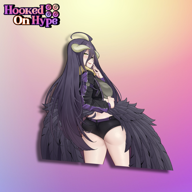 Albedo Back View | Anime Sticker Decal (SFW & NSFW)