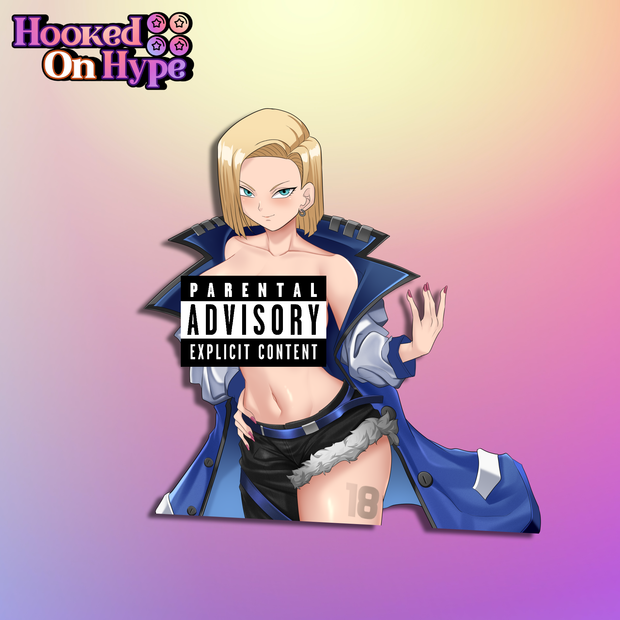 Android 18 SE | Anime Sticker Decal (SFW & NSFW)