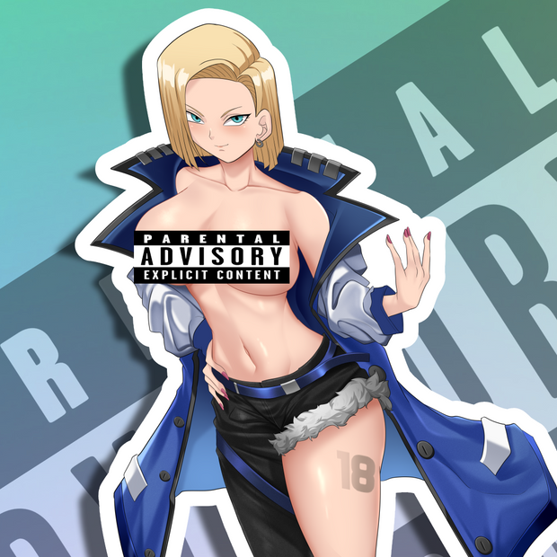 Android 18 SE NSFW Full Body Kiss-Cut Vinyl Decal
