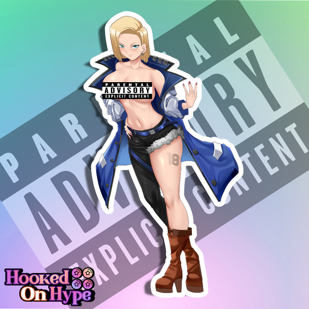 Android 18 SE NSFW Full Body Kiss-Cut Vinyl Decal