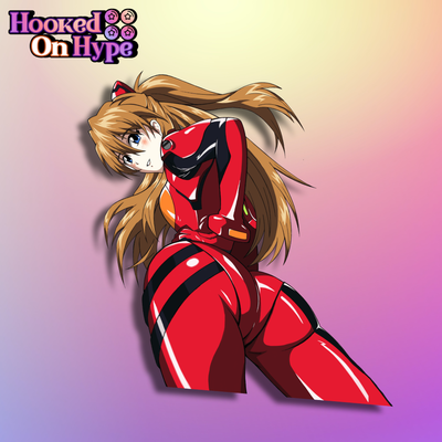 Asuka Langley Back View | Anime Sticker Decal