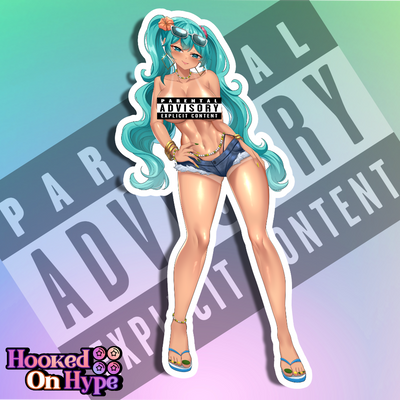 Brazilian Hatsune Miku NSFW Full Body Kiss-Cut Vinyl Decal