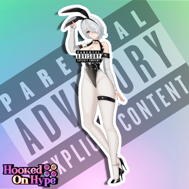 2B Bunny V2 NSFW Full Body Kiss-Cut Vinyl Decal