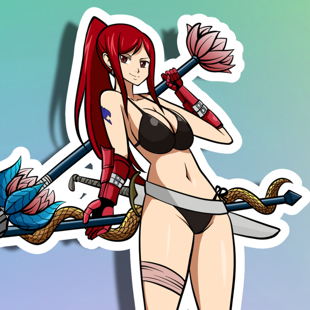 Erza Crimson Armor Full Body Kiss-Cut Vinyl Decal