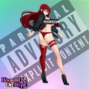 Erza Scarlet SE Back View NSFW Full Body Kiss-Cut Vinyl Decal