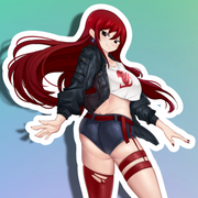 Erza Scarlet SE Back View Full Body Kiss-Cut Vinyl Decal