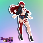 Erza Scarlet SE Back View Full Body Kiss-Cut Vinyl Decal