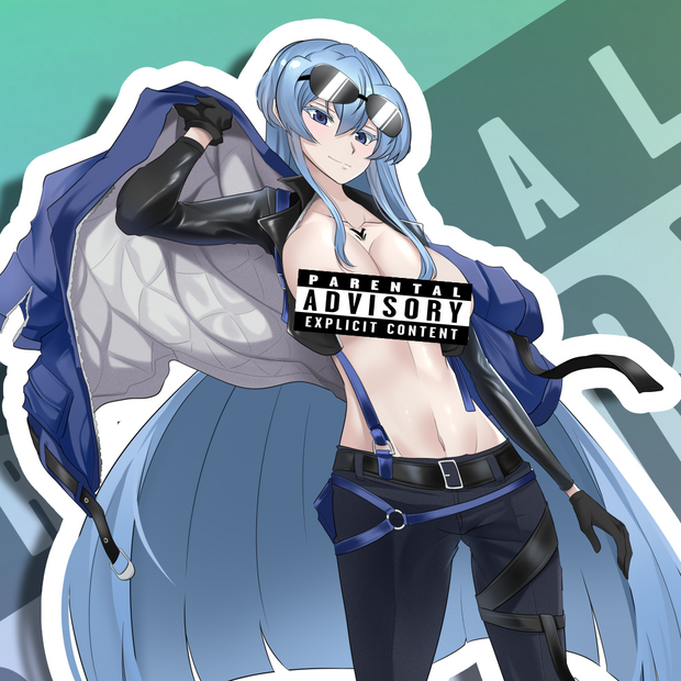Esdeath SE V2 NSFW Full Body Kiss-Cut Vinyl Decal