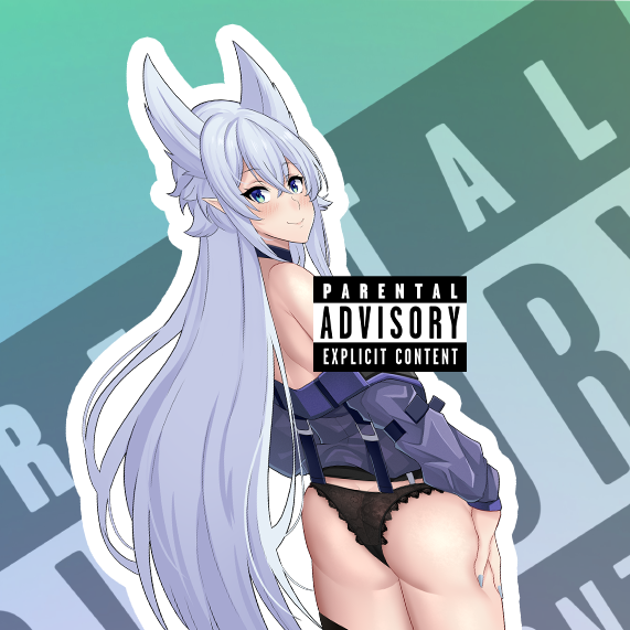 Fenrys Back View NSFW Full Body Kiss-Cut Vinyl Decal