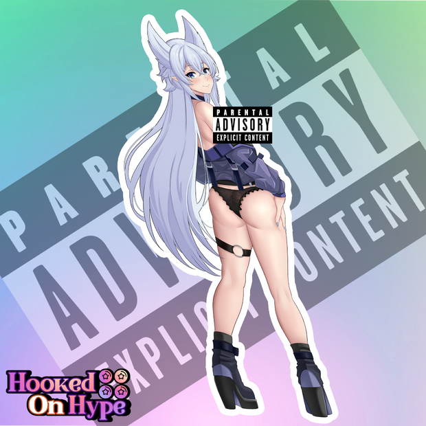 Fenrys Back View NSFW Full Body Kiss-Cut Vinyl Decal