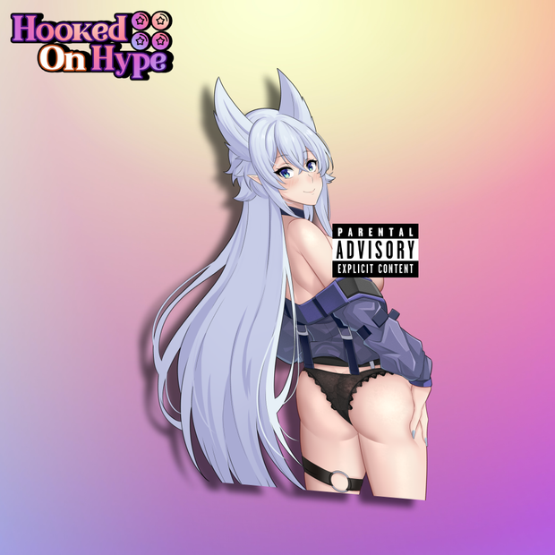 Fenrys Back View | Anime Sticker Decal (SFW & NSFW)