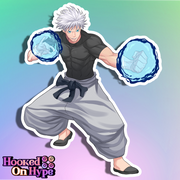 Gojo Satoru Battle Ready Full Body Kiss-Cut Vinyl Decal