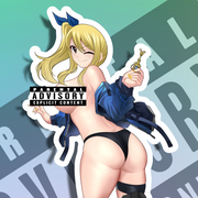 Lucy Hearfilia SE Back View NSFW Full Body Kiss-Cut Vinyl Decal