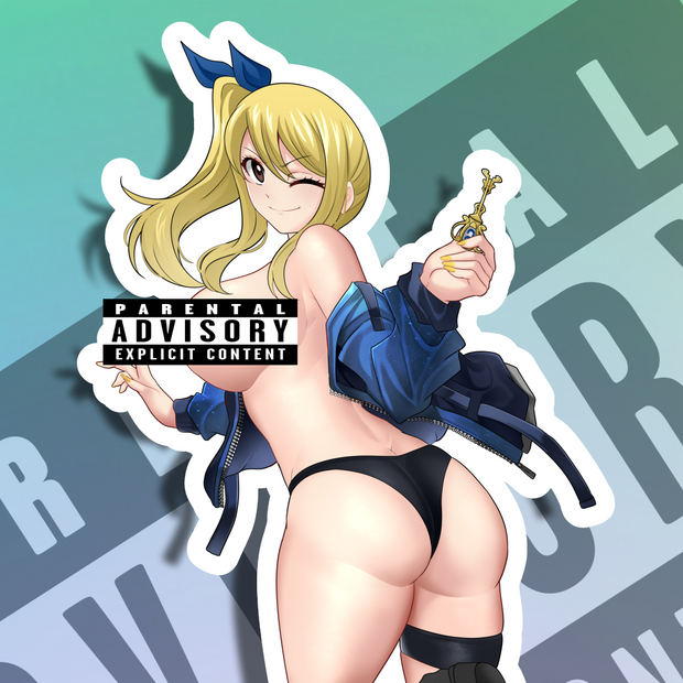 Lucy Hearfilia SE Back View NSFW Full Body Kiss-Cut Vinyl Decal