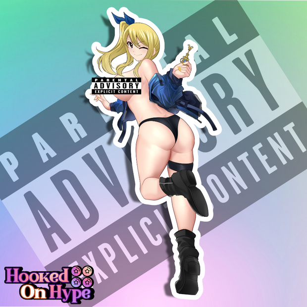 Lucy Hearfilia SE Back View NSFW Full Body Kiss-Cut Vinyl Decal