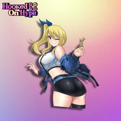 Lucy Heartfilia Back View | Anime Sticker Decal
