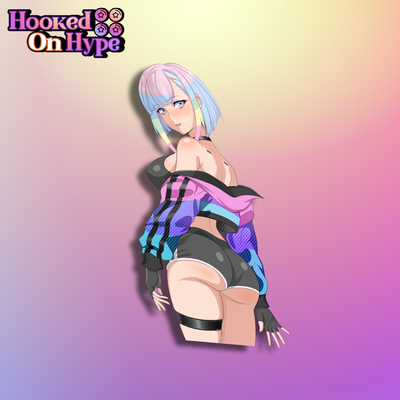 Lucy Kushinada Back View | Anime Sticker Decal