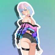 Lucy Kushinada Back View Full Body Kiss-Cut Vinyl Decal