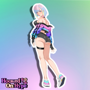 Lucy Kushinada Back View Full Body Kiss-Cut Vinyl Decal