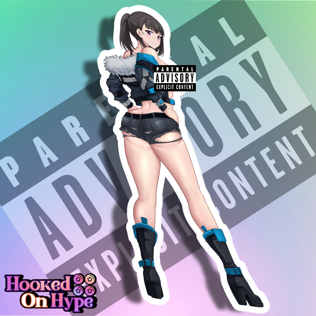 Maki Oze Back View NSFW Full Body Kiss-Cut Vinyl Decal