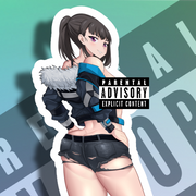 Maki Oze Back View NSFW Full Body Kiss-Cut Vinyl Decal