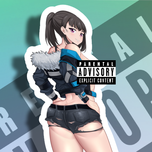 Maki Oze Back View NSFW Full Body Kiss-Cut Vinyl Decal