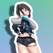 Maki Oze Back View Full Body Kiss-Cut Vinyl Decal